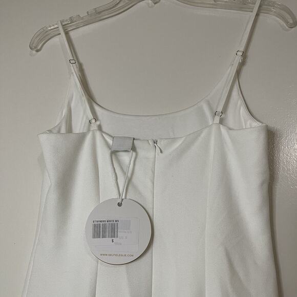 NEW! Selfie Leslie Emoji Asymmetrical Hemline Dress White bridal Wedding Small - Picture 10 of 12